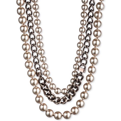 givenchy pearl ring|Givenchy crystal stone collar necklace.